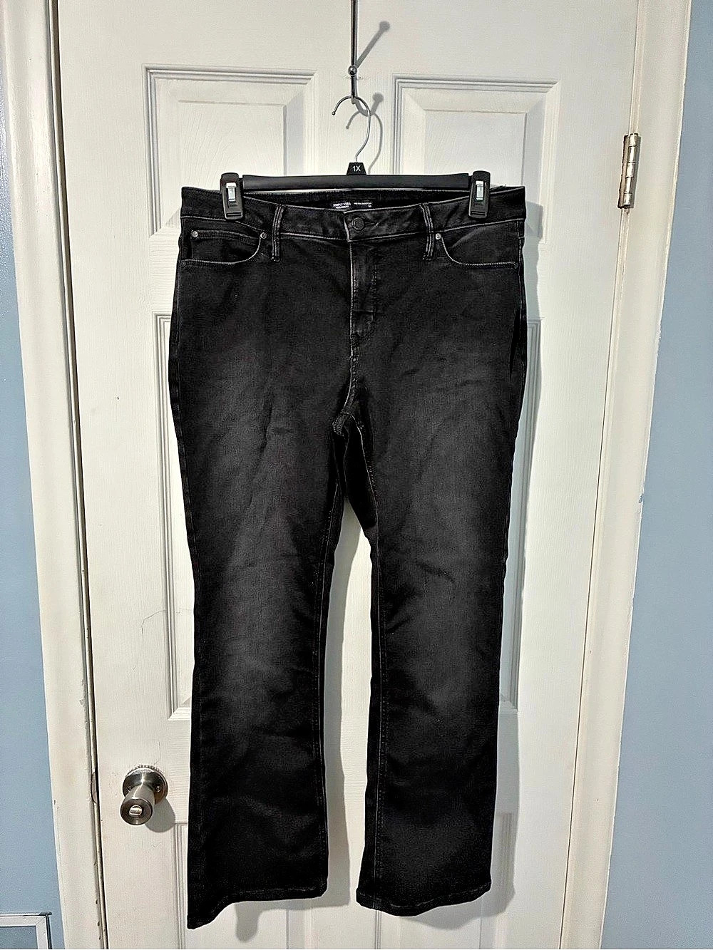 Simply Vera Wang Mid Rise Bootcut Black Bootcut Jeans